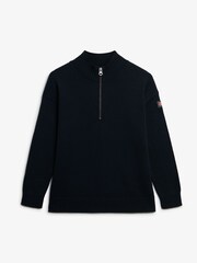 Superdry Blue Slouchy Knitted Half Zip Jumper - Image 6 of 6