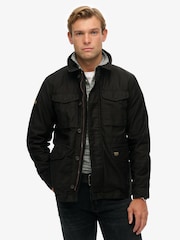 Superdry Black Collared M65 Jacket - Image 2 of 8
