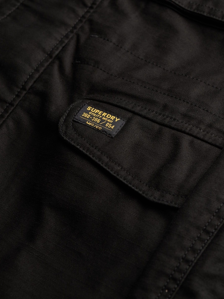 Superdry Black Collared M65 Jacket - Image 8 of 8 Superdry Black Collared M65 Jacket - Image 8 of 8