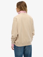 Superdry Brown Brand Mark Loose Crew Sweat top - Image 2 of 6