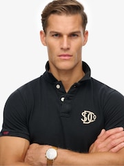 Superdry Blue Vintage Athletic Embroidered Polo Shirt - Image 5 of 5