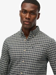 Superdry Blue Premium Check Oxford Shirt - Image 5 of 7