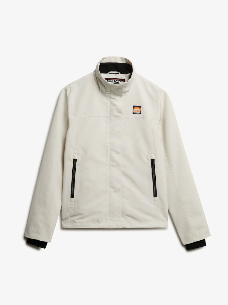 Superdry White Non Hooded Shell Jacket - Image 6 of 6