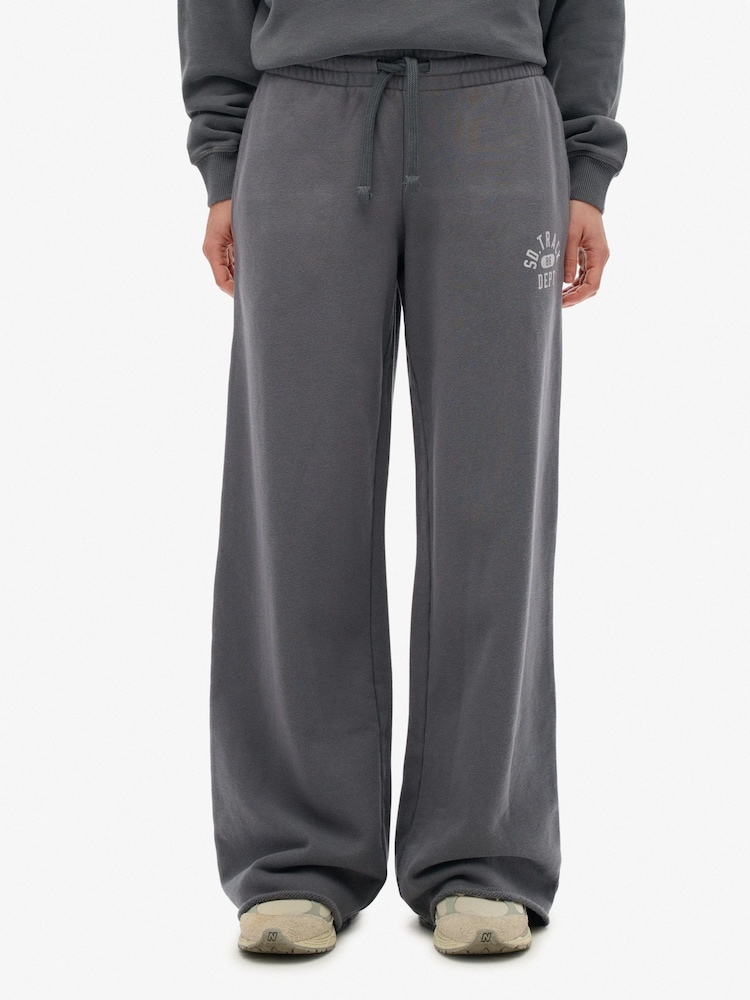 Superdry Grey Athletic Essentials Straight Leg Joggers - Image 1 of 5