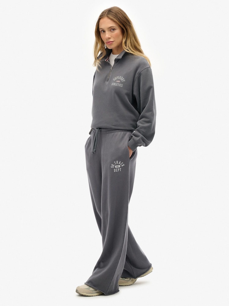 Superdry Grey Athletic Essentials Straight Leg Joggers - Image 5 of 5