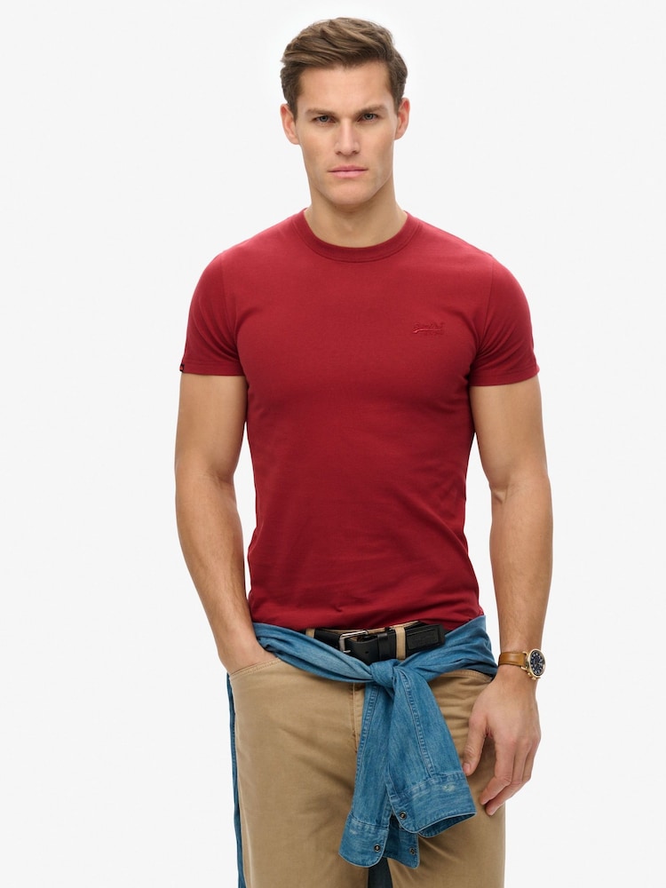 Superdry Red Essential Logo T-Shirt - Image 1 of 6
