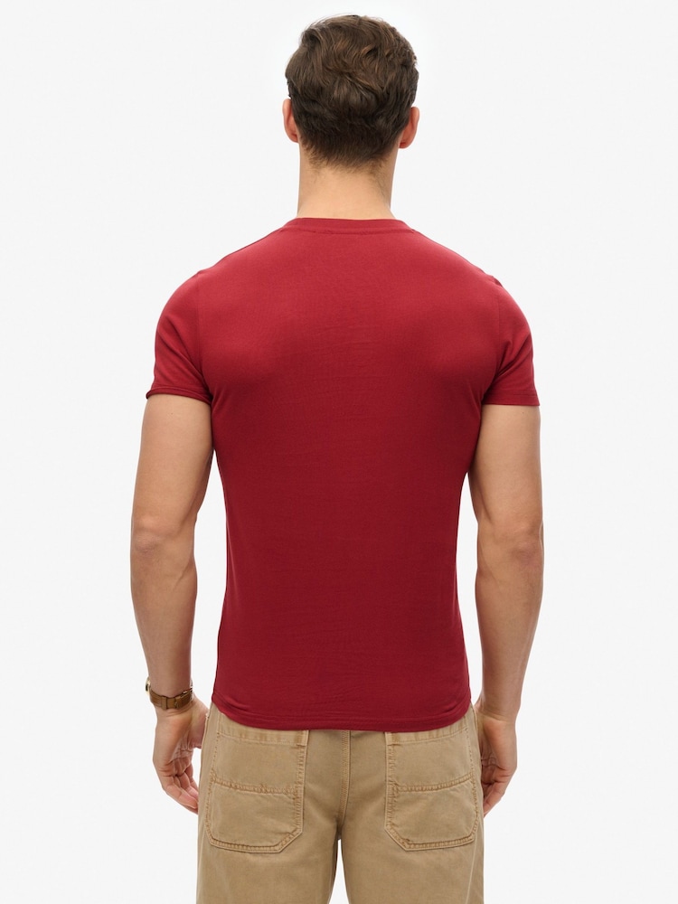 Superdry Red Essential Logo T-Shirt - Image 2 of 6
