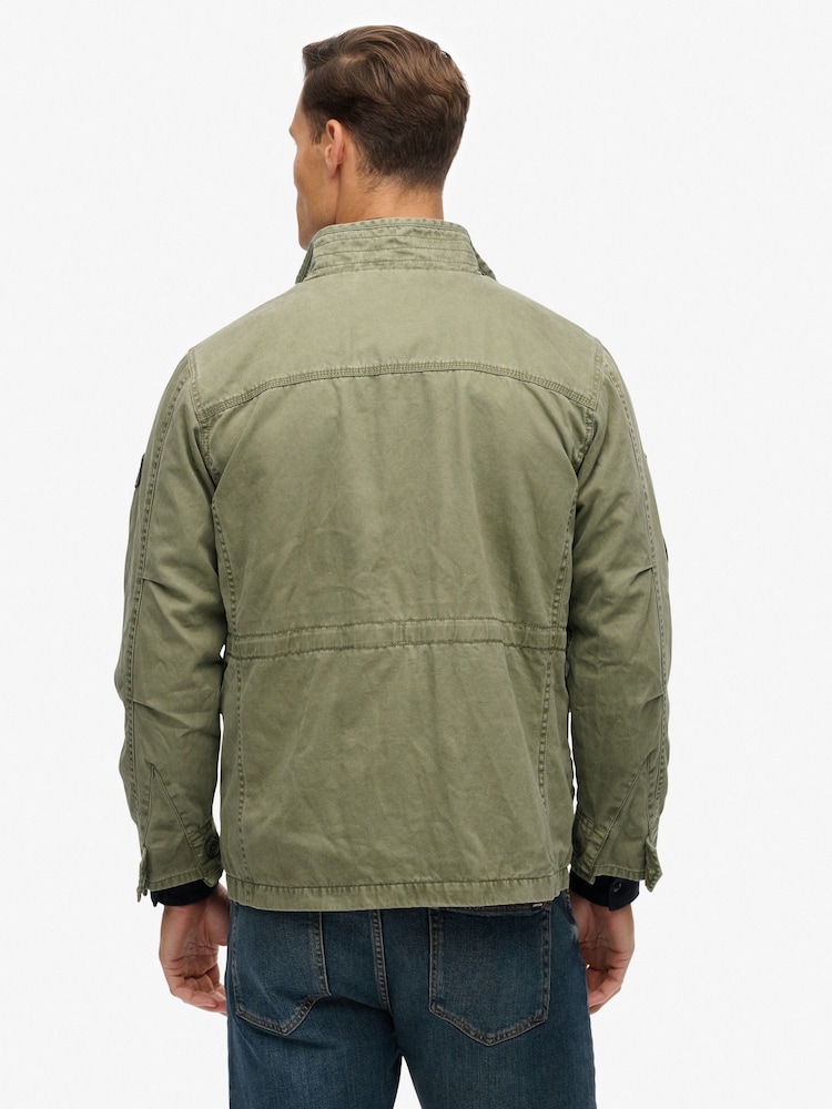 Superdry Green Patched M65 Jacket - Image 2 of 7 Superdry Green Patched M65 Jacket - Image 2 of 7