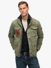 Superdry Green Patched M65 Jacket - Image 4 of 7