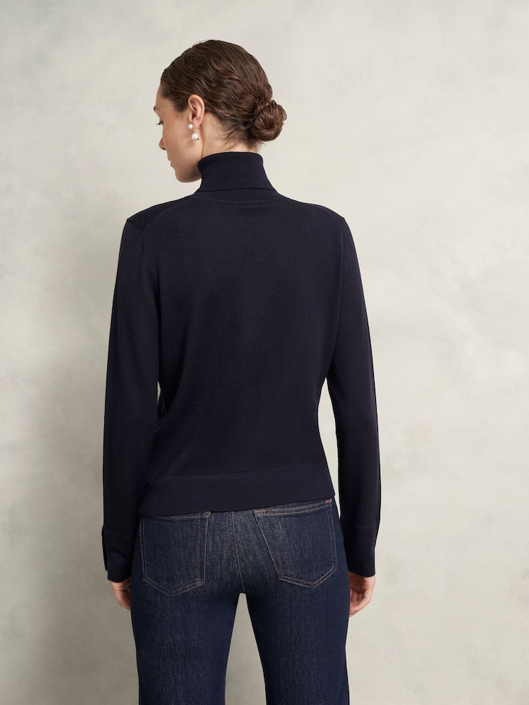 Hobbs Blue Lara Rollneck Jumper - Image 2 of 6 Hobbs Blue Lara Rollneck Jumper - Image 2 of 6