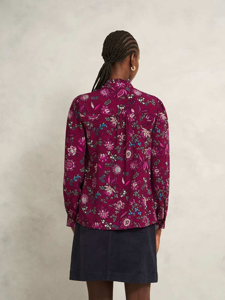 Hobbs Red Carissa Blouse - Image 2 of 5 Hobbs Red Carissa Blouse - Image 2 of 5
