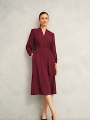 Hobbs Red Petite Peony Dress - Image 3 of 5