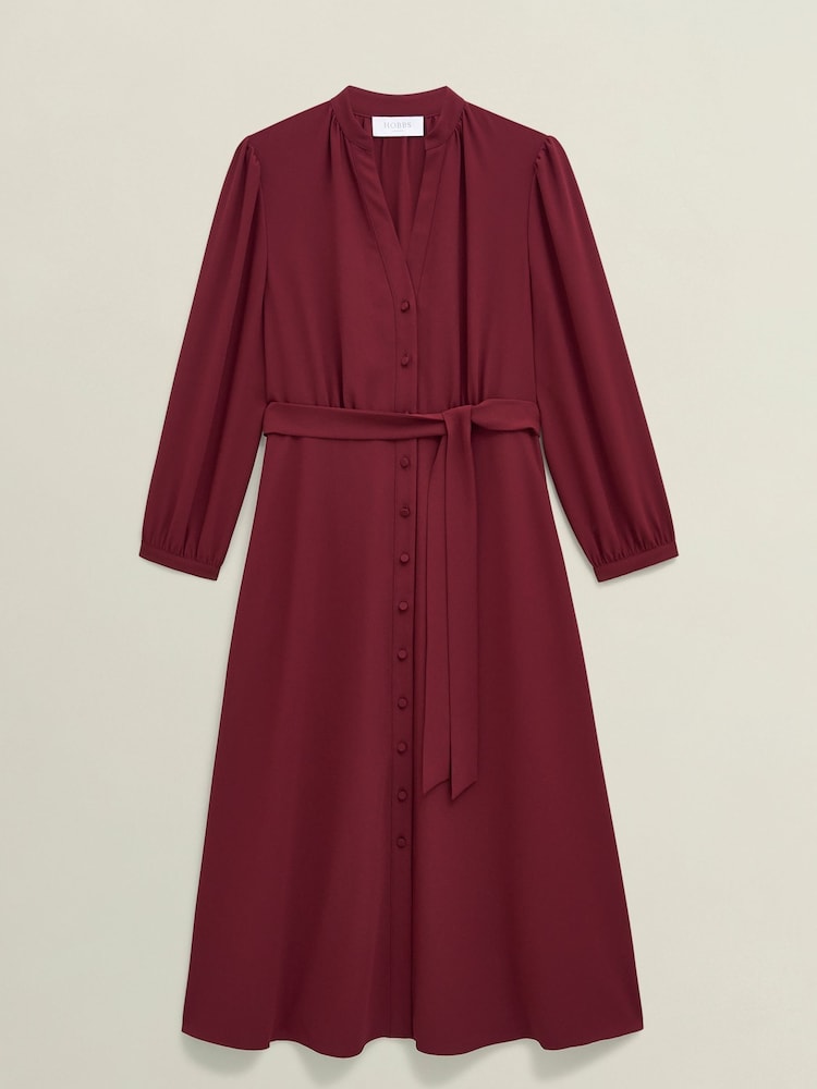 Hobbs Red Petite Peony Dress - Image 5 of 5 Hobbs Red Petite Peony Dress - Image 5 of 5