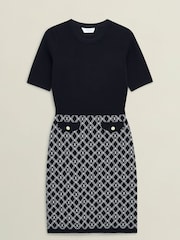 Hobbs Blue Perrie Knitted Dress - Image 4 of 4