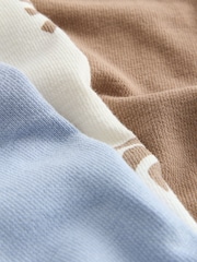 Neutral/Blue/White Cactus Short Sleeve T-Shirt and Shorts Set 3 Pack (3mths-7yrs) - Image 10 of 11