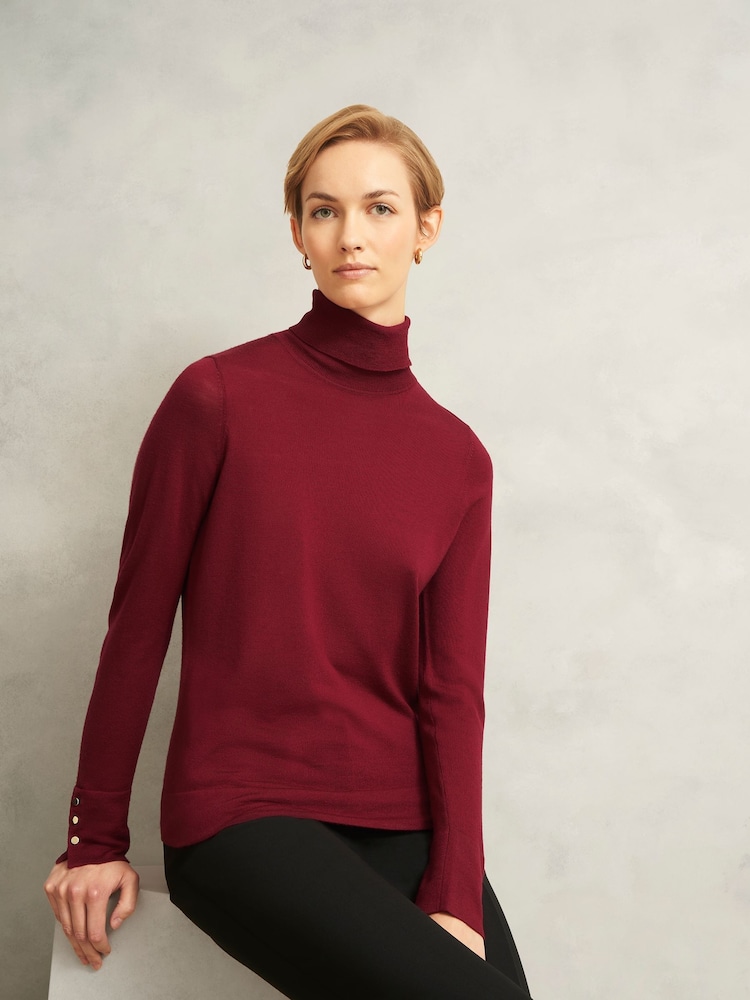 Hobbs Red Lara Rollneck Jumper - Image 1 of 6