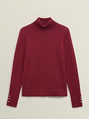 Hobbs Red Lara Rollneck Jumper - Image 6 of 6