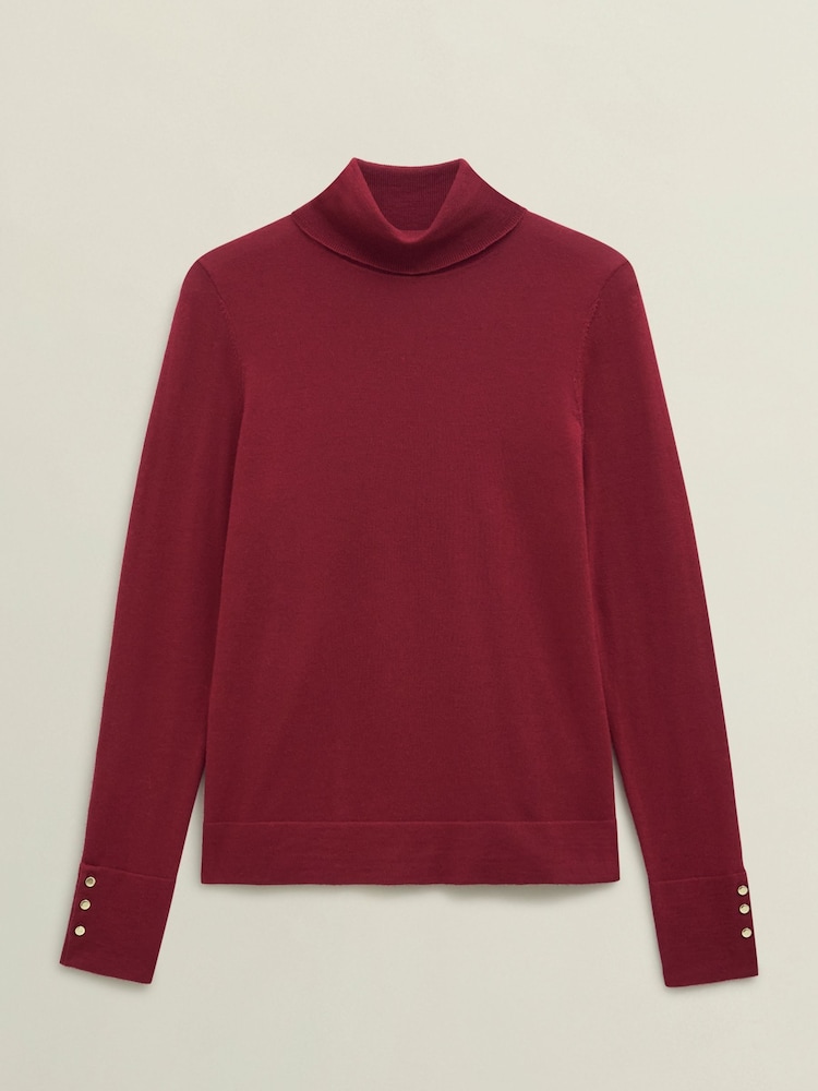 Hobbs Red Lara Rollneck Jumper - Image 6 of 6