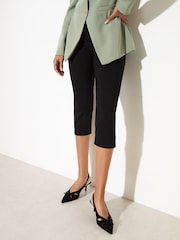 Friends Like These Black Faux Suede Cut Out Pointed Toe Bow Detail Slingback Occasion Court Shoes - Image 4 of 5