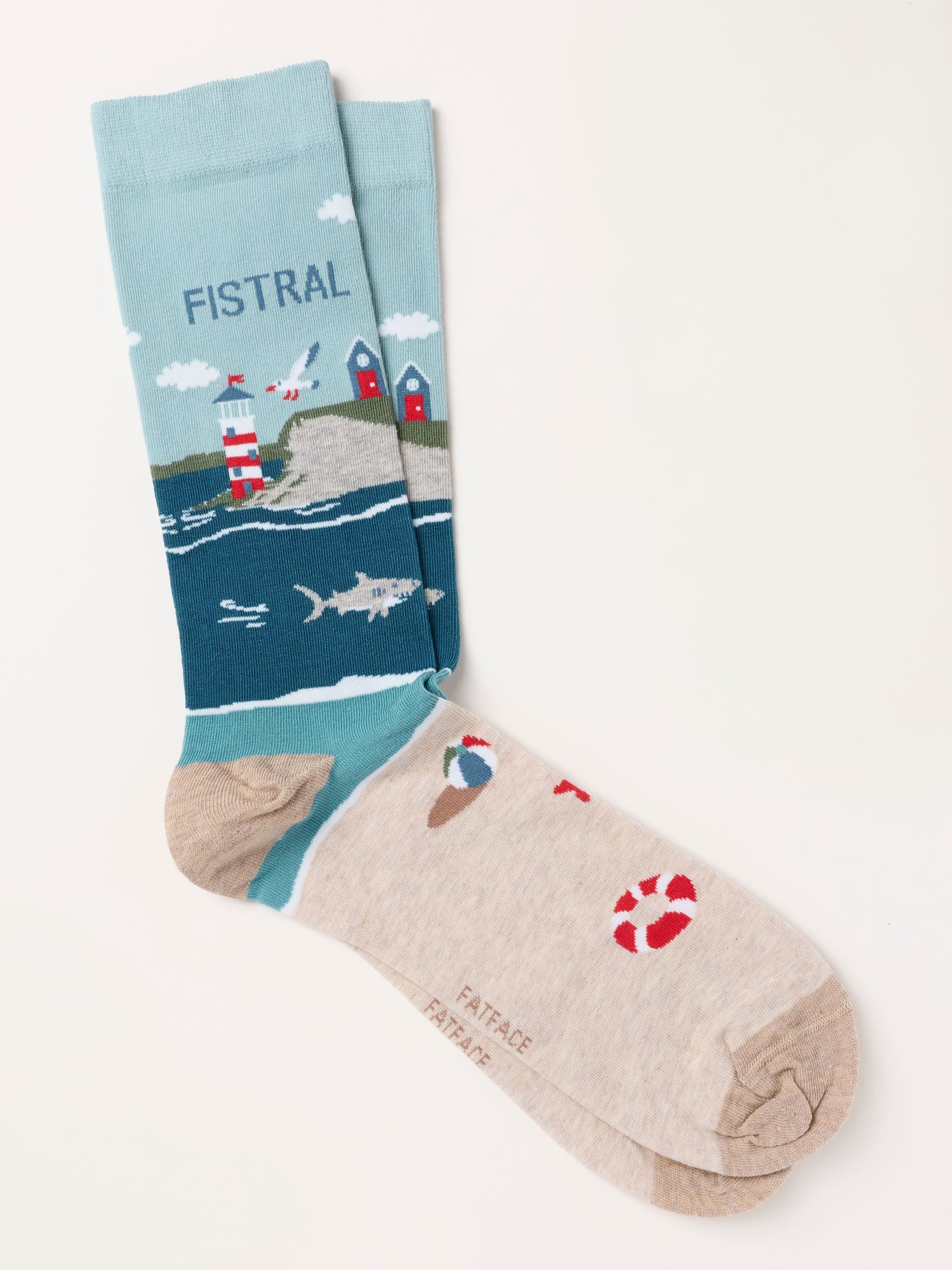 Fat Face Men's Multi Fatface Fistral Socks