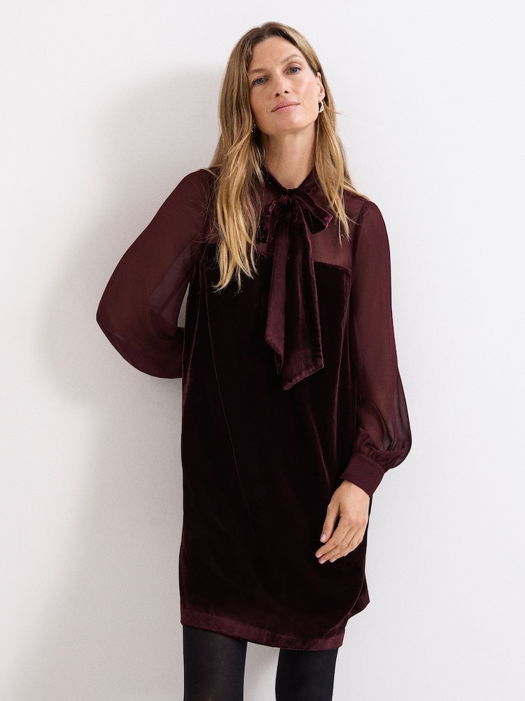 Phase Eight Red Vinnie Velvet Dress - Image 1 of 6 Phase Eight Red Vinnie Velvet Dress - Image 1 of 6