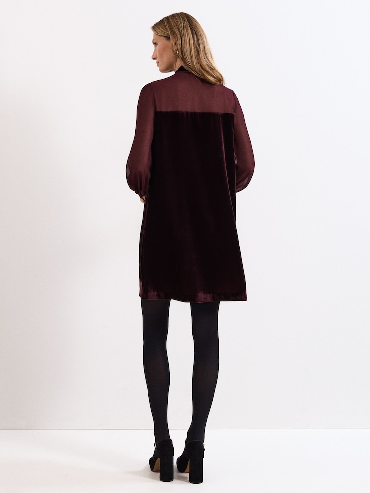 Phase Eight Red Vinnie Velvet Dress - Image 2 of 6 Phase Eight Red Vinnie Velvet Dress - Image 2 of 6