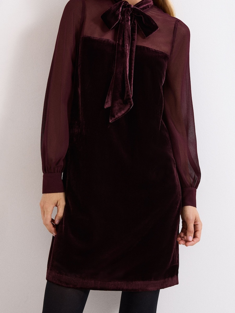 Phase Eight Red Vinnie Velvet Dress - Image 6 of 6 Phase Eight Red Vinnie Velvet Dress - Image 6 of 6