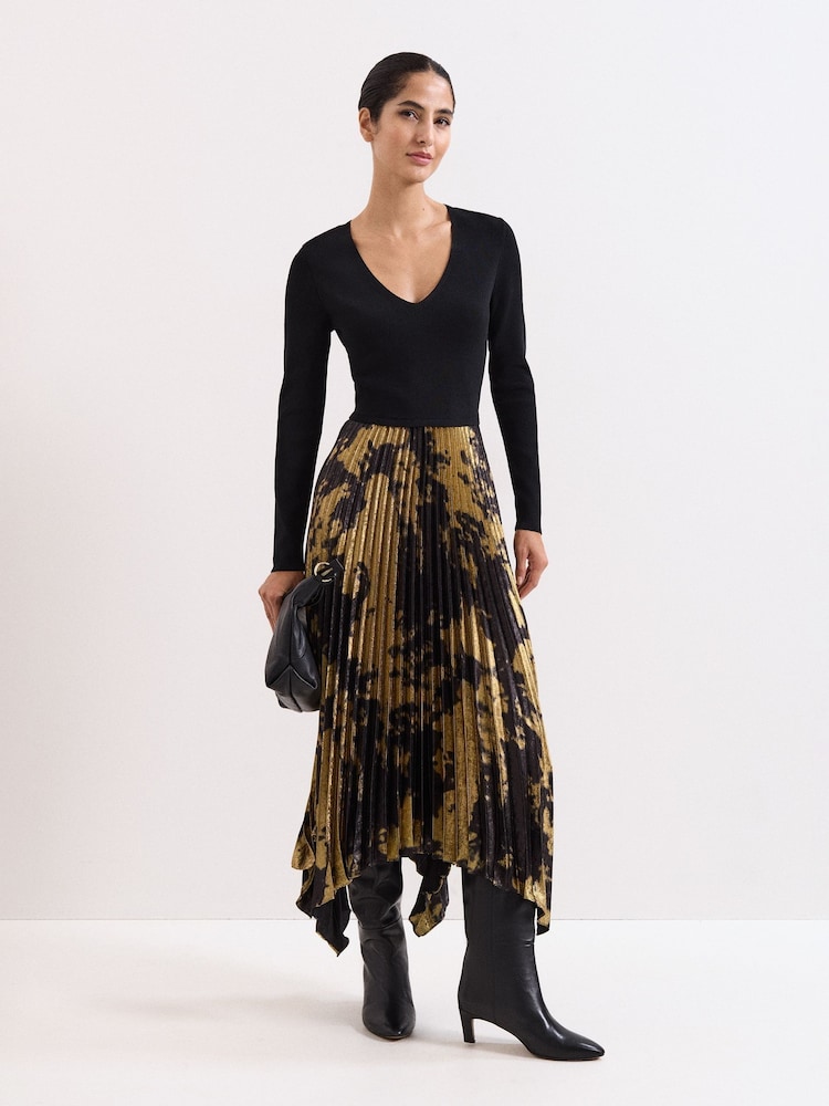 Phase Eight Metallic Jenifer Print Dress - Image 1 of 5 Phase Eight Metallic Jenifer Print Dress - Image 1 of 5