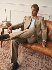 Fauve Marron - Relaxed Fit Archive Linen Suit Jacket - Image 3 de 11