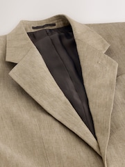 Fauve Marron - Relaxed Fit Archive Linen Suit Jacket - Image 8 de 11