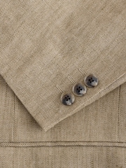 Fauve Marron - Relaxed Fit Archive Linen Suit Jacket - Image 9 de 11