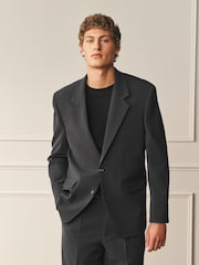 بني - Archive Seersucker Gingham Texture Suit Jacket - صورة 1 من 14