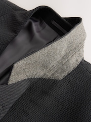 بني - Archive Seersucker Gingham Texture Suit Jacket - صورة 11 من 14