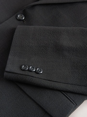 بني - Archive Seersucker Gingham Texture Suit Jacket - صورة 12 من 14