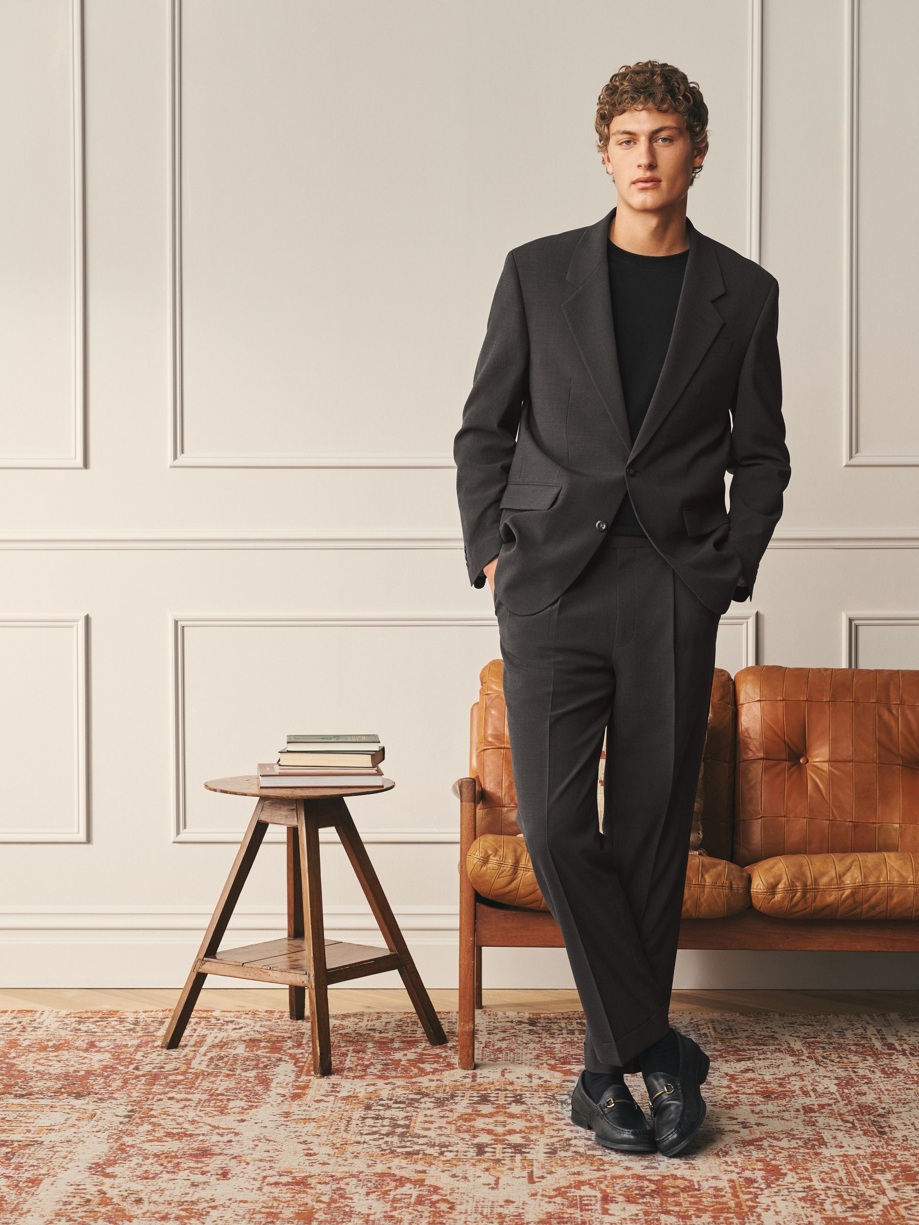 Buy Brown Relaxed Fit Archive Seersucker Gingham Texture Suit