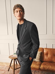 بني - Archive Seersucker Gingham Texture Suit Jacket - صورة 3 من 14