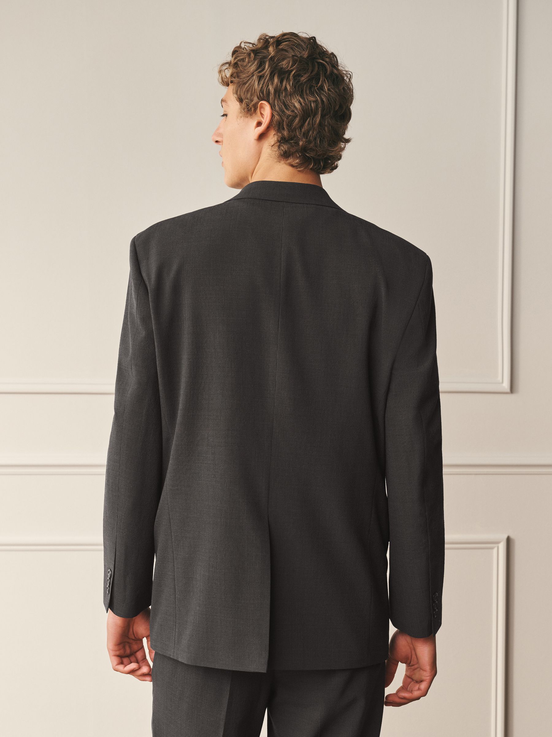 Buy Brown Relaxed Fit Archive Seersucker Gingham Texture Suit