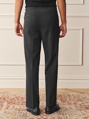 بني - Archive Pleated Seersucker Gingham Texture Suit Trousers - صورة 3 من 11