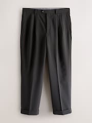 بني - Archive Pleated Seersucker Gingham Texture Suit Trousers - صورة 7 من 11