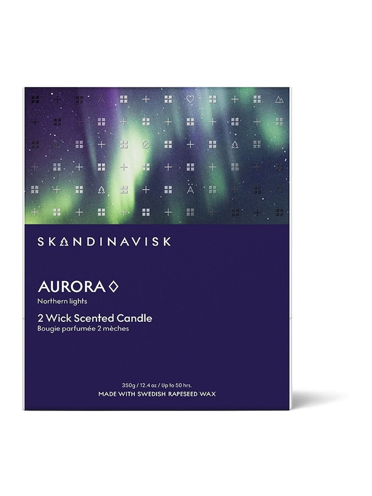 Skandinavisk Aurora 2 Wick Scented Candle 350g - Image 2 of 2 Skandinavisk Aurora 2 Wick Scented Candle 350g - Image 2 of 2