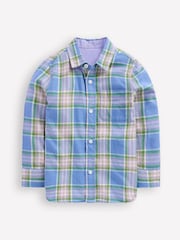 Boden Blue Cosy Cotton Check Shirt - Image 1 of 3