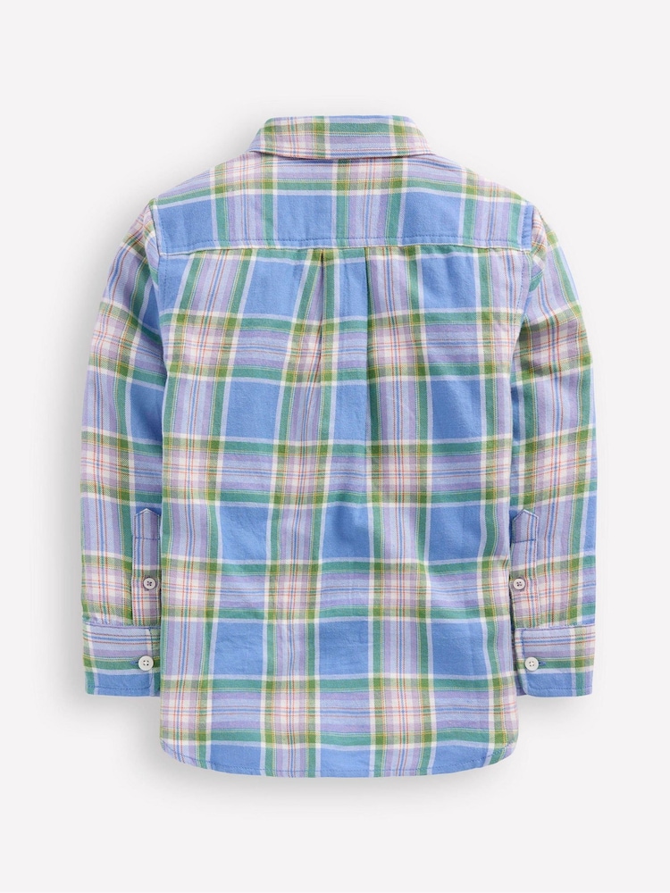 Boden Blue Cosy Cotton Check Shirt - Image 2 of 3