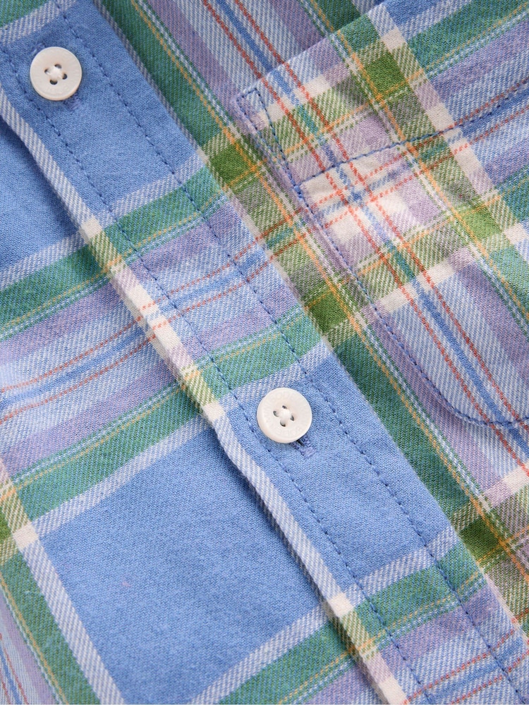 Boden Blue Cosy Cotton Check Shirt - Image 4 of 4 Boden Blue Cosy Cotton Check Shirt - Image 4 of 4