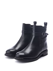Moda in Pelle Navres Jodper Strap Thin Sole Black Boots - Image 2 of 4