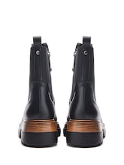 Moda in Pelle Omri Elastic Panel Chelsea Black Boots - Image 3 of 4