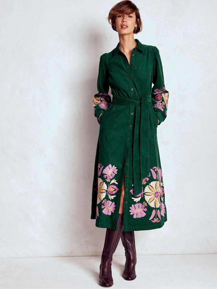 Verde - Vestido midi de cordão Boden Clara - Imagem 4 de 4