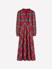 Boden Red Cassie Check Tea Dress - Image 7 of 7