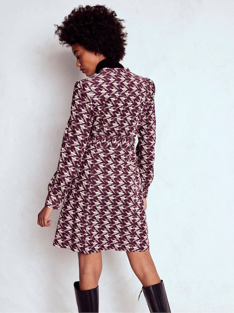 Boden Purple Bre Cord Short Dress - Image 2 of 5 Boden Purple Bre Cord Short Dress - Image 2 of 5
