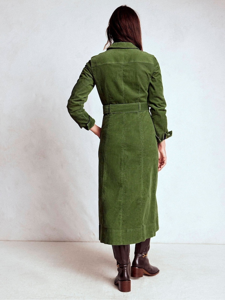 Boden Green Amanda Cord Midi Dress - Image 2 of 4 Boden Green Amanda Cord Midi Dress - Image 2 of 4