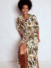 Verde escuro - Vestido midi de cordão Boden Clara - Imagem 1 de 5